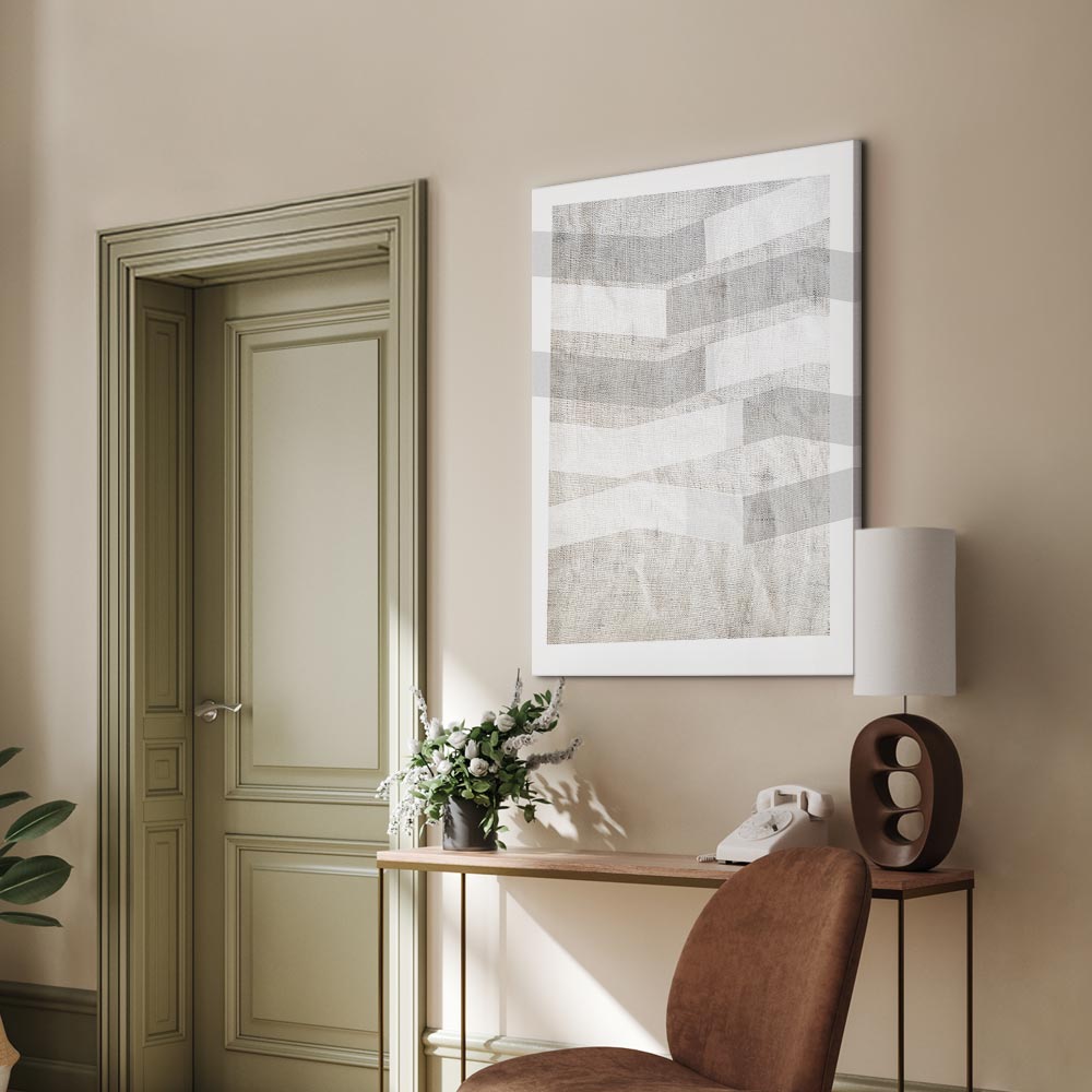 Abstract Chiaroscuro Grey Texture Canvas Print