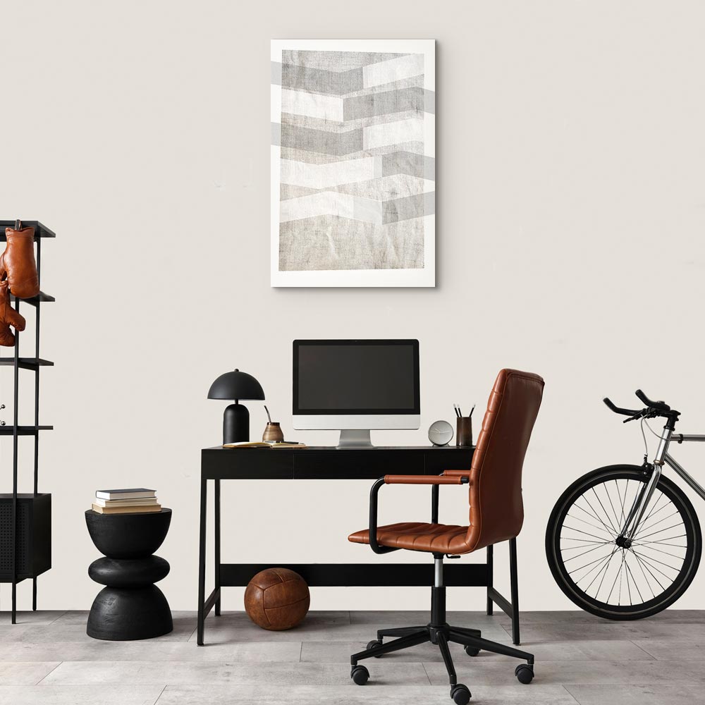 Abstract Chiaroscuro Grey Texture Canvas Print