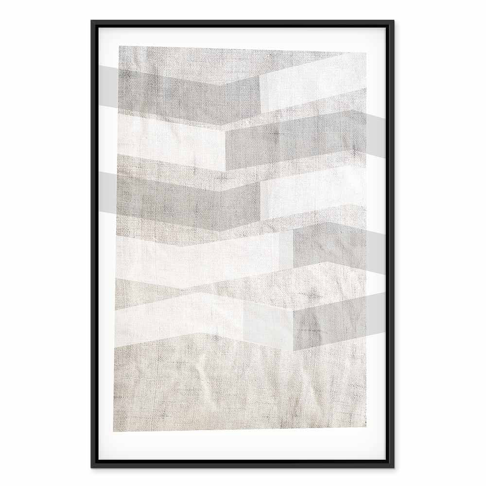 Abstract Chiaroscuro Grey Texture Canvas Print