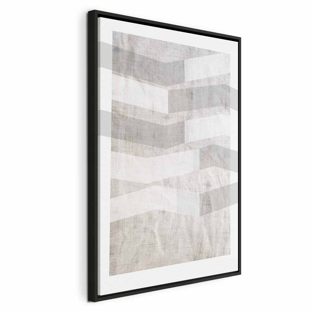 Abstract Chiaroscuro Grey Texture Canvas Print