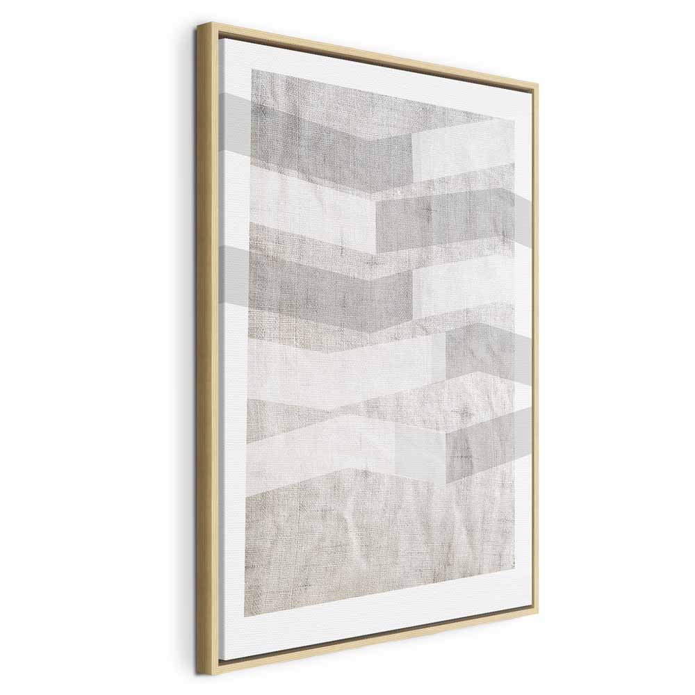 Abstract Chiaroscuro Grey Texture Canvas Print