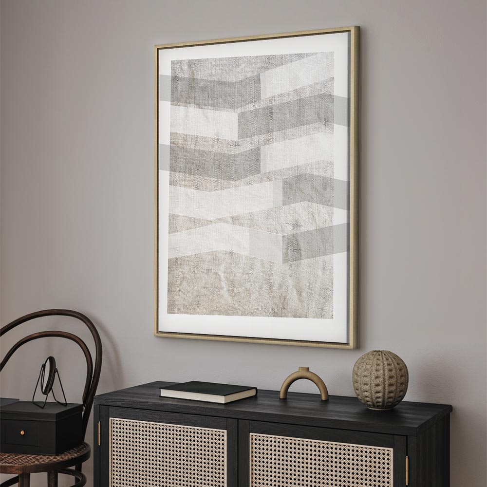 Abstract Chiaroscuro Grey Texture Canvas Print