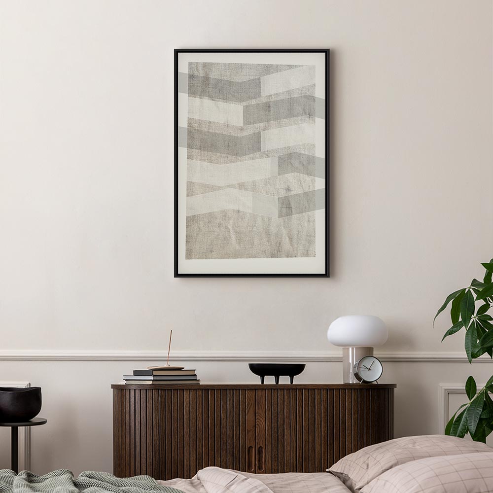 Abstract Chiaroscuro Grey Texture Canvas Print