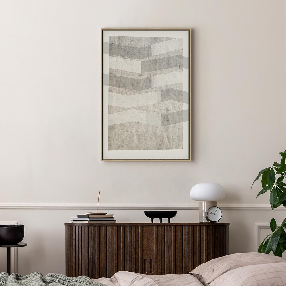 Abstract Chiaroscuro Grey Texture Canvas Print