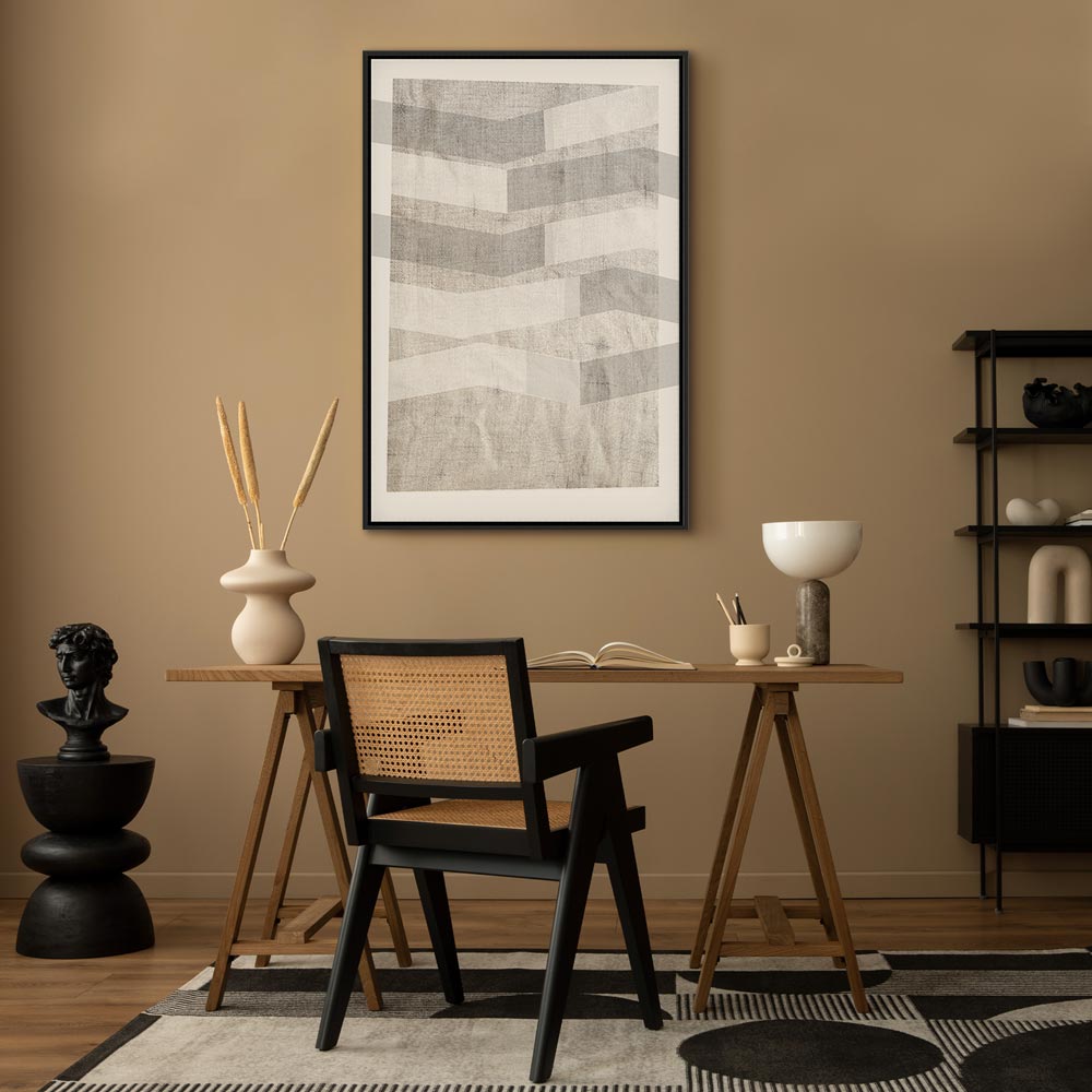 Abstract Chiaroscuro Grey Texture Canvas Print