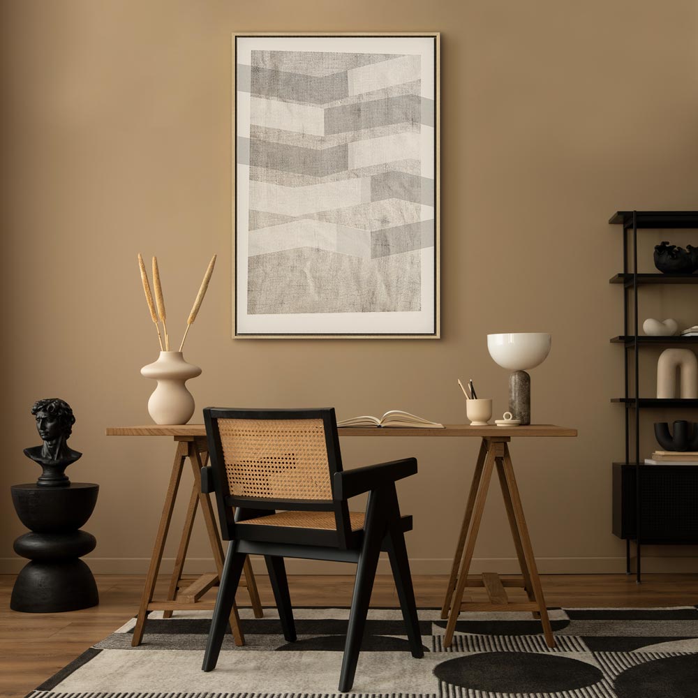 Abstract Chiaroscuro Grey Texture Canvas Print