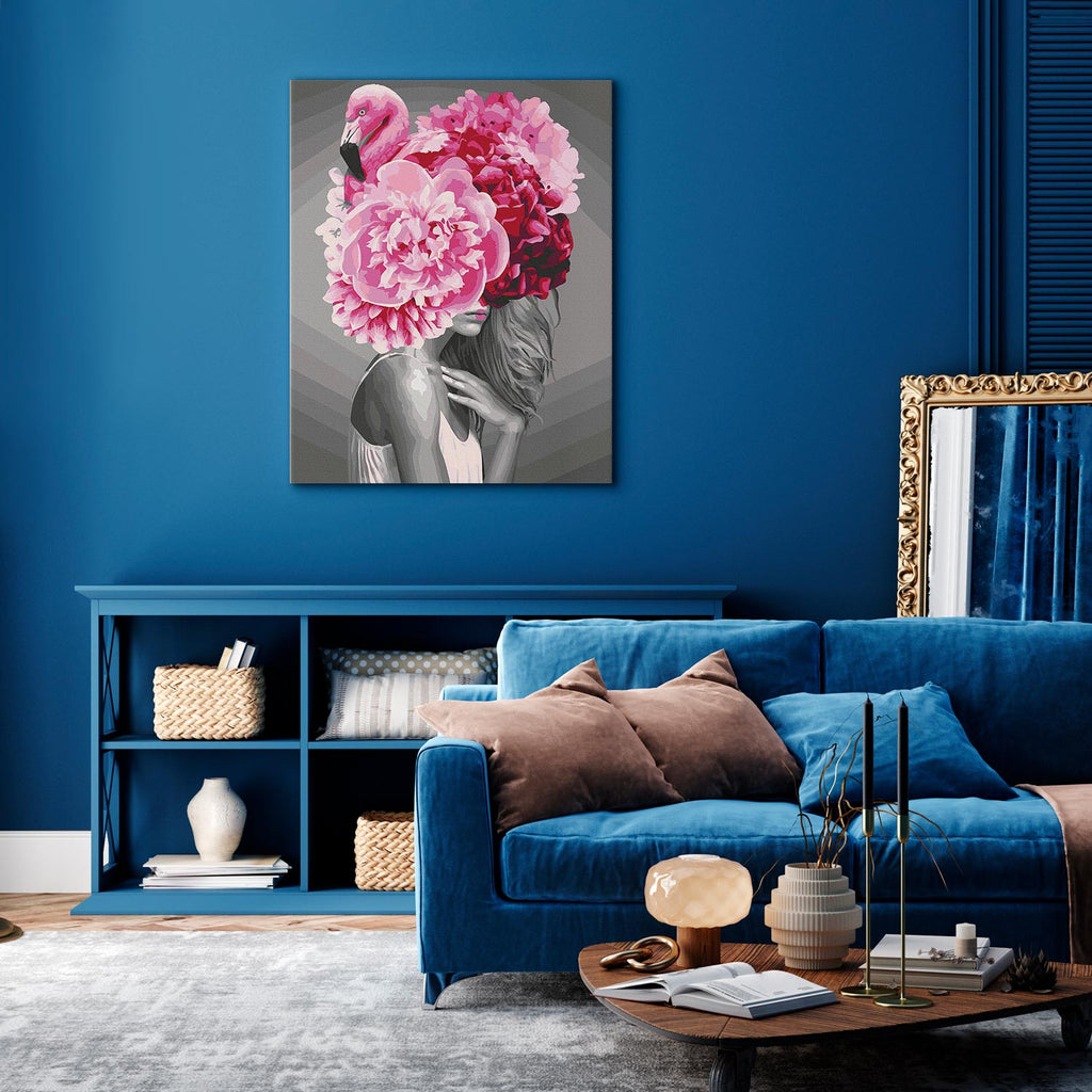 Flamingo Girl Abstract Paint by Numbers