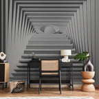 3D Geometric Quadrangle Depth Wall Mural