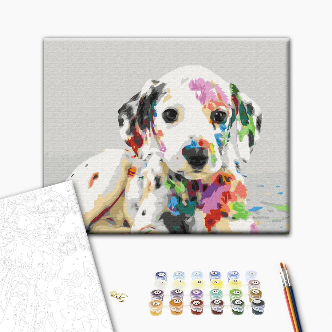 Colourful Puppy Paint by Numbers Kit
