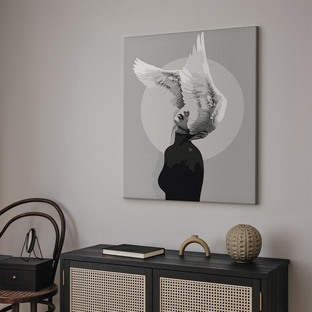 Silver Princess Women Floral Paint by Numbers Kit