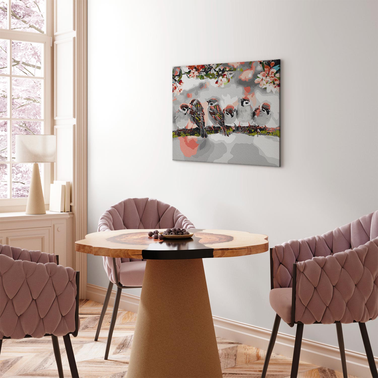 Birds on Branch Nature Paint by Numbers Kit