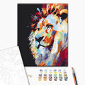 Colourful Lion Portrait Paint by Numbers Kit