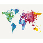 Colourful World Map Paint by Numbers