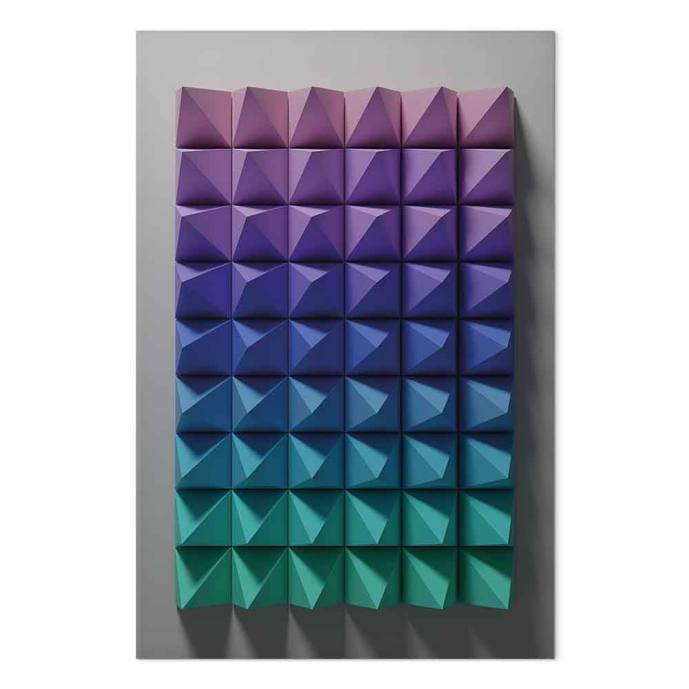 Abstract Geometric Multicolor Vertical Canvas Print