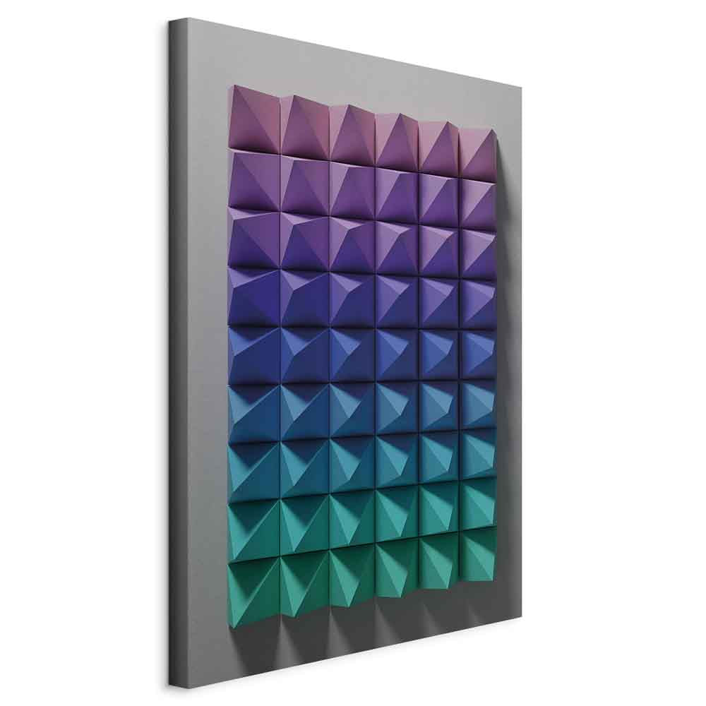 Abstract Geometric Multicolor Vertical Canvas Print