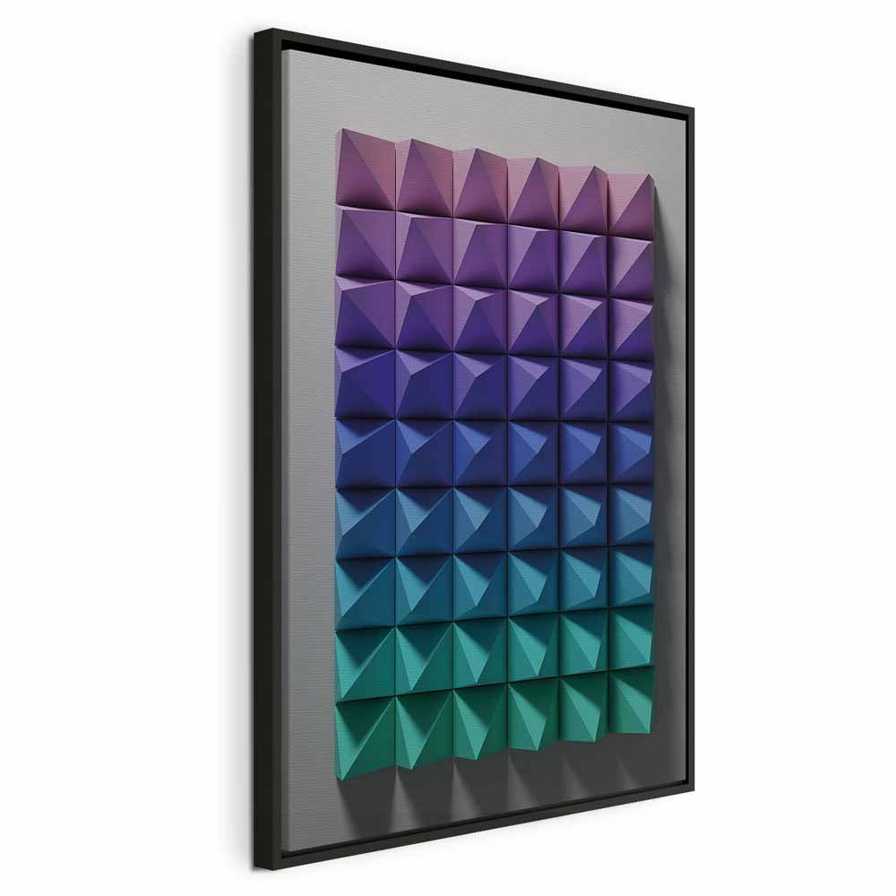 Abstract Geometric Multicolor Vertical Canvas Print