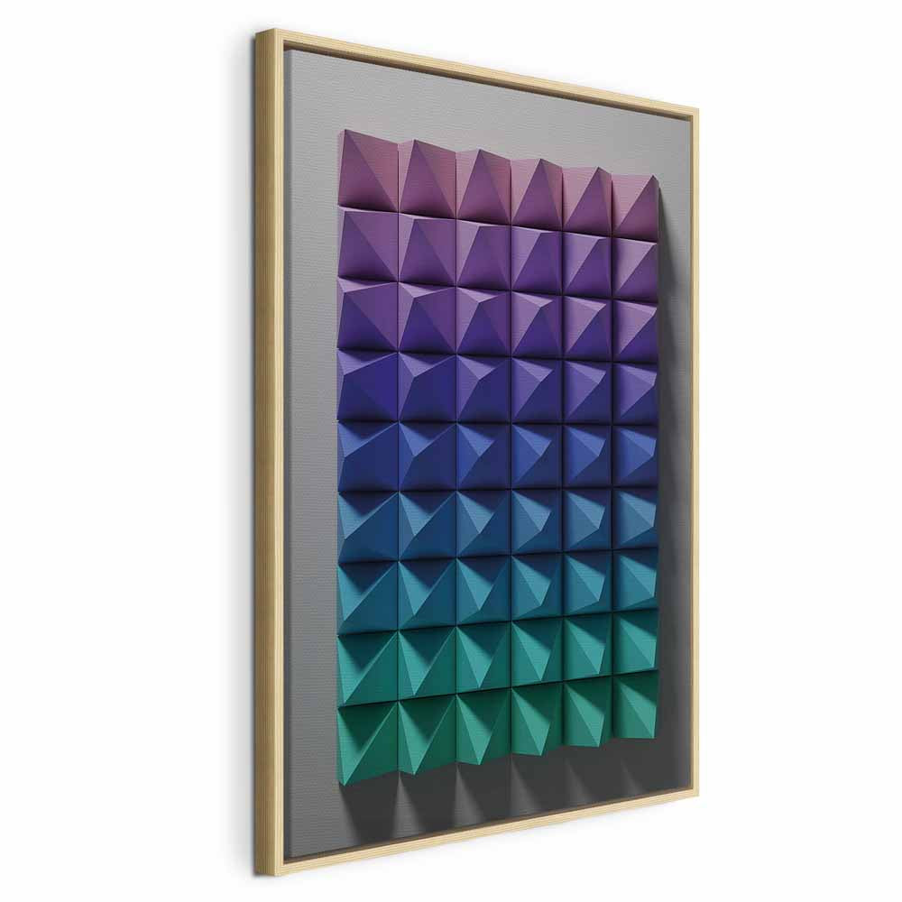 Abstract Geometric Multicolor Vertical Canvas Print