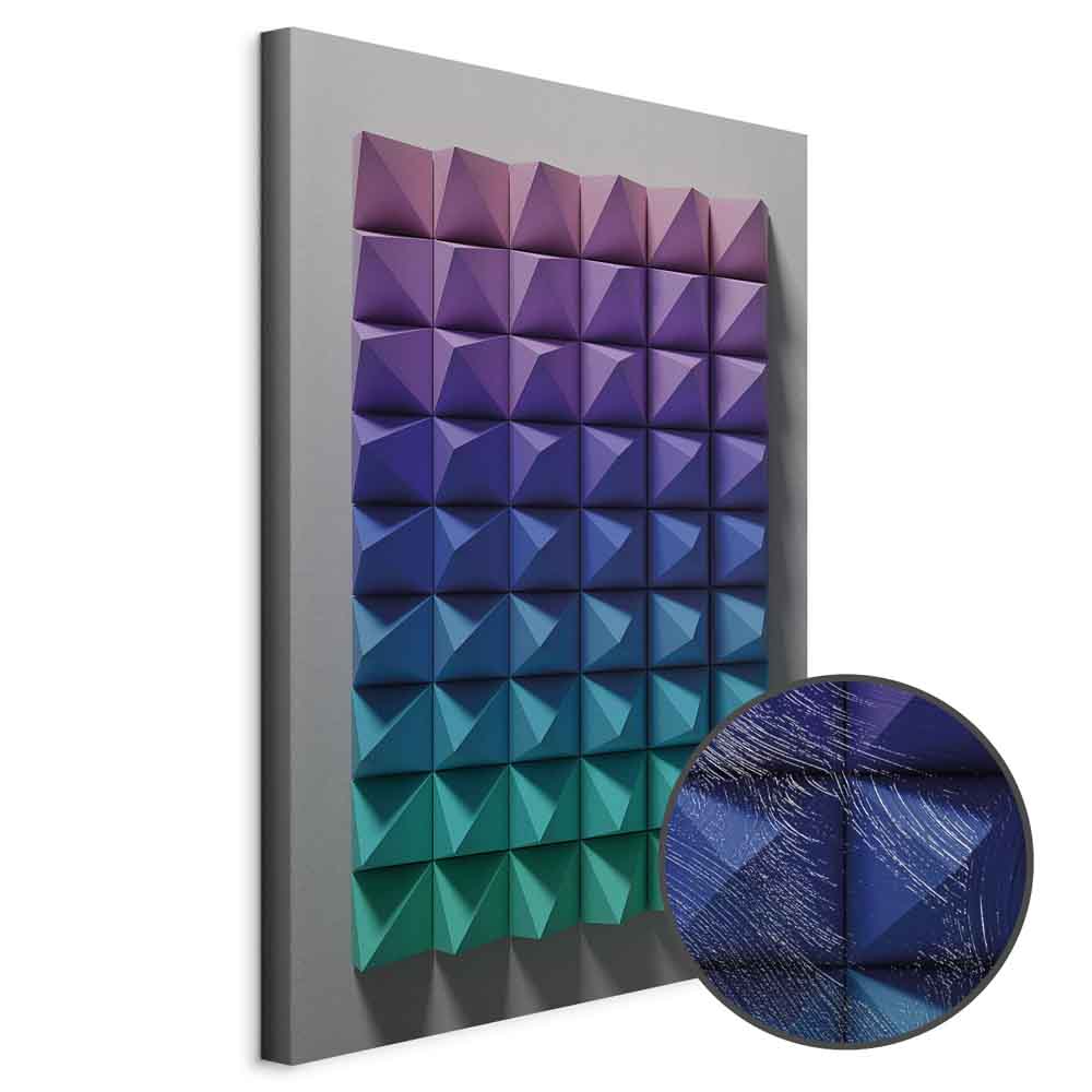 Abstract Geometric Multicolor Vertical Canvas Print