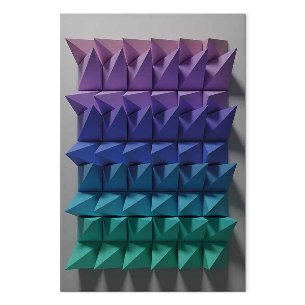 Abstract Geometric 3D Multicolor Canvas Print