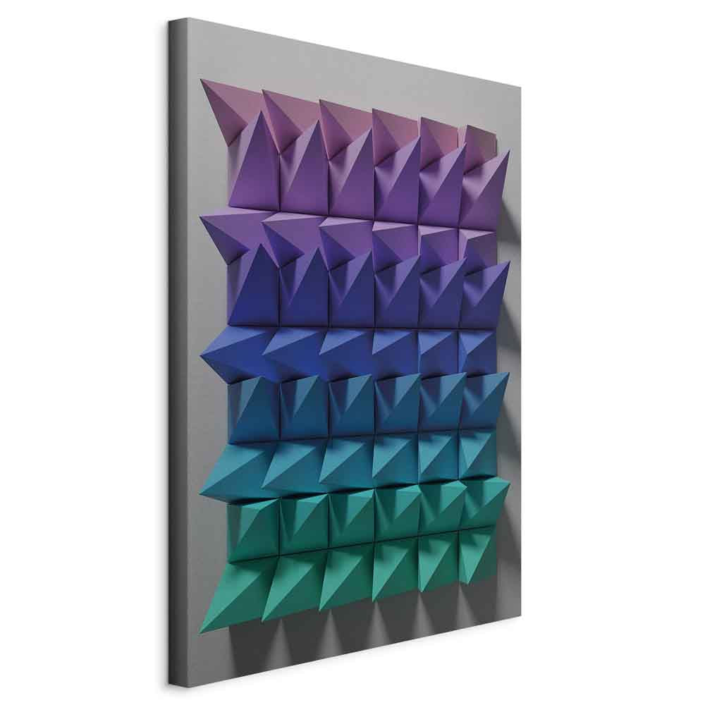 Abstract Geometric 3D Multicolor Canvas Print