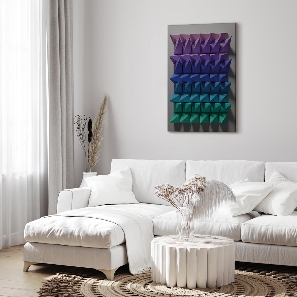 Abstract Geometric 3D Multicolor Canvas Print