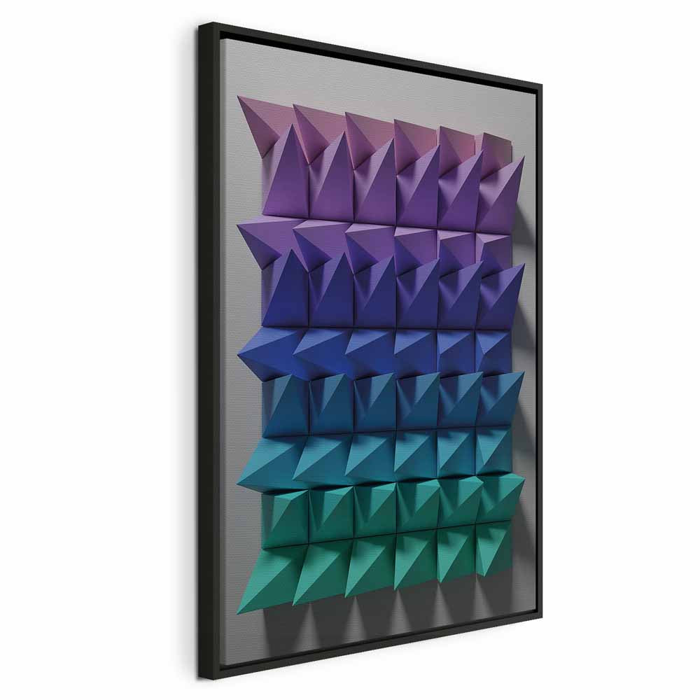 Abstract Geometric 3D Multicolor Canvas Print