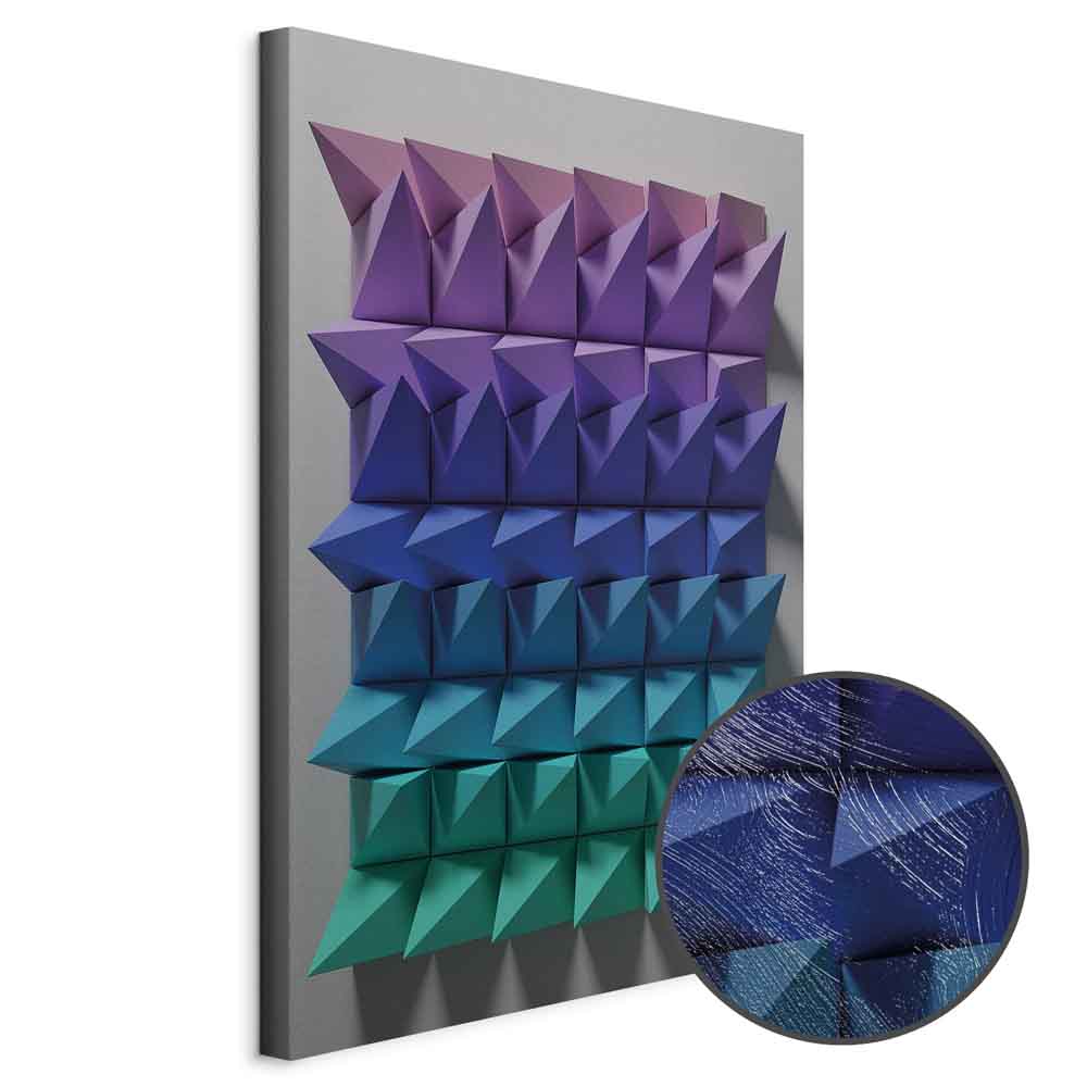 Abstract Geometric 3D Multicolor Canvas Print