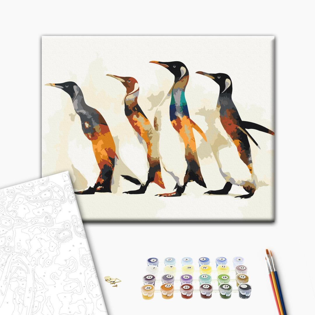 Penguin Family Nature Paint by Numbers Kit