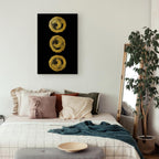 Abstract Golden Wood Knots Canvas Print