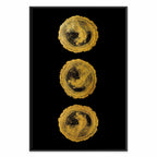 Abstract Golden Wood Knots Canvas Print