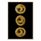 Abstract Golden Wood Knots Canvas Print