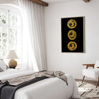 Abstract Golden Wood Knots Canvas Print