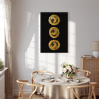 Abstract Golden Wood Knots Canvas Print