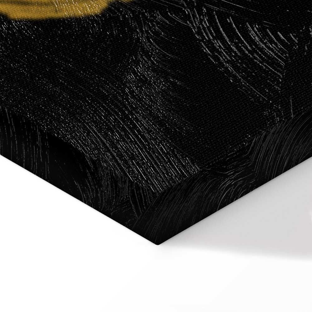 Abstract Golden Wood Knots Canvas Print