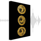 Abstract Golden Wood Knots Canvas Print