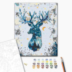 Nightly Deer Winter Multicolor Paint by Numbers
