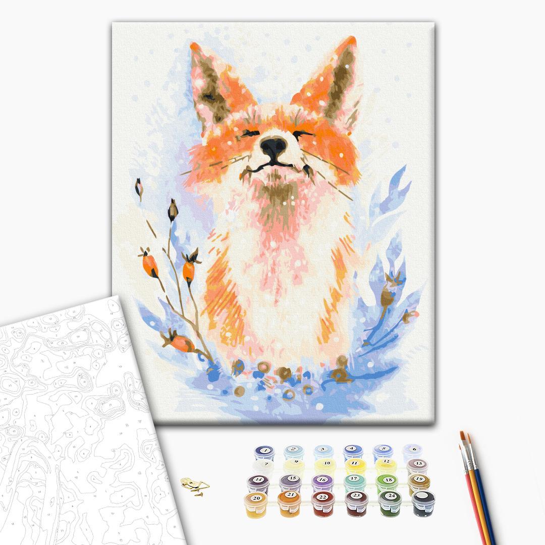 Dreamy Fox Winter Paint by Numbers Kit