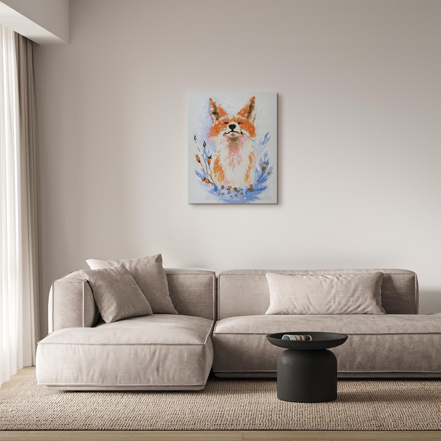 Dreamy Fox Winter Paint by Numbers Kit