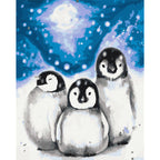 Three Penguins Winter Paint by Numbers