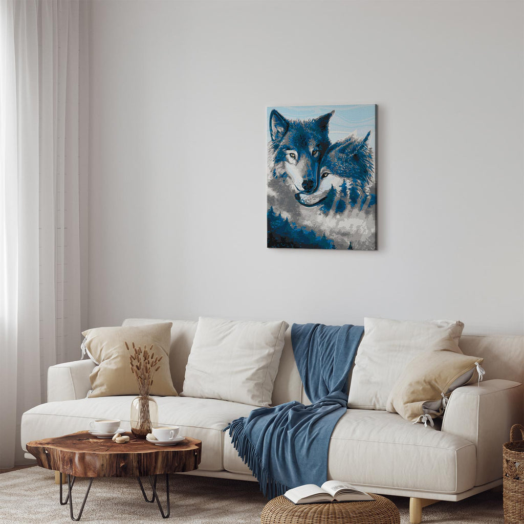 Wolves in Love Winter Paint by Numbers Kit