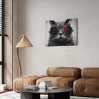 Cat With Glasses Funny Paint by Numbers Kit