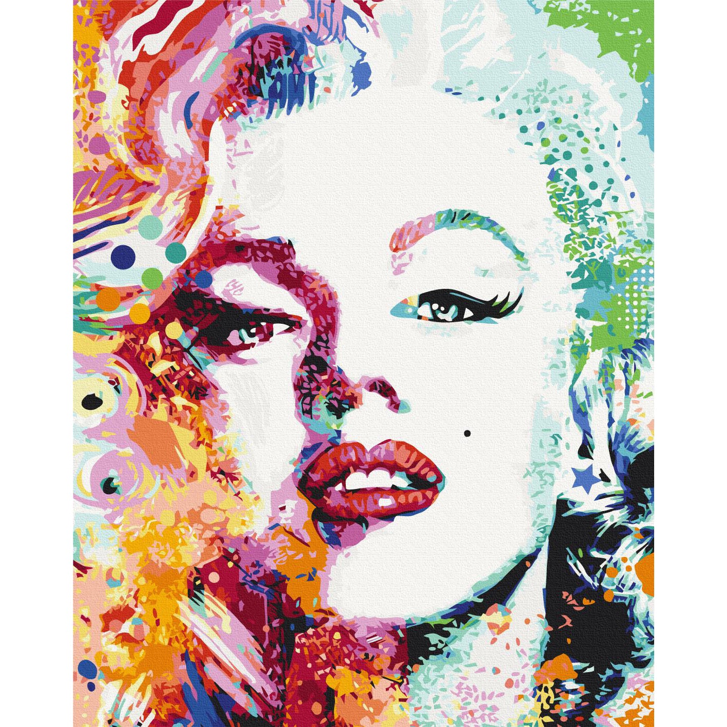 Marilyn Monroe Portrait Colourful Paint by Numbers