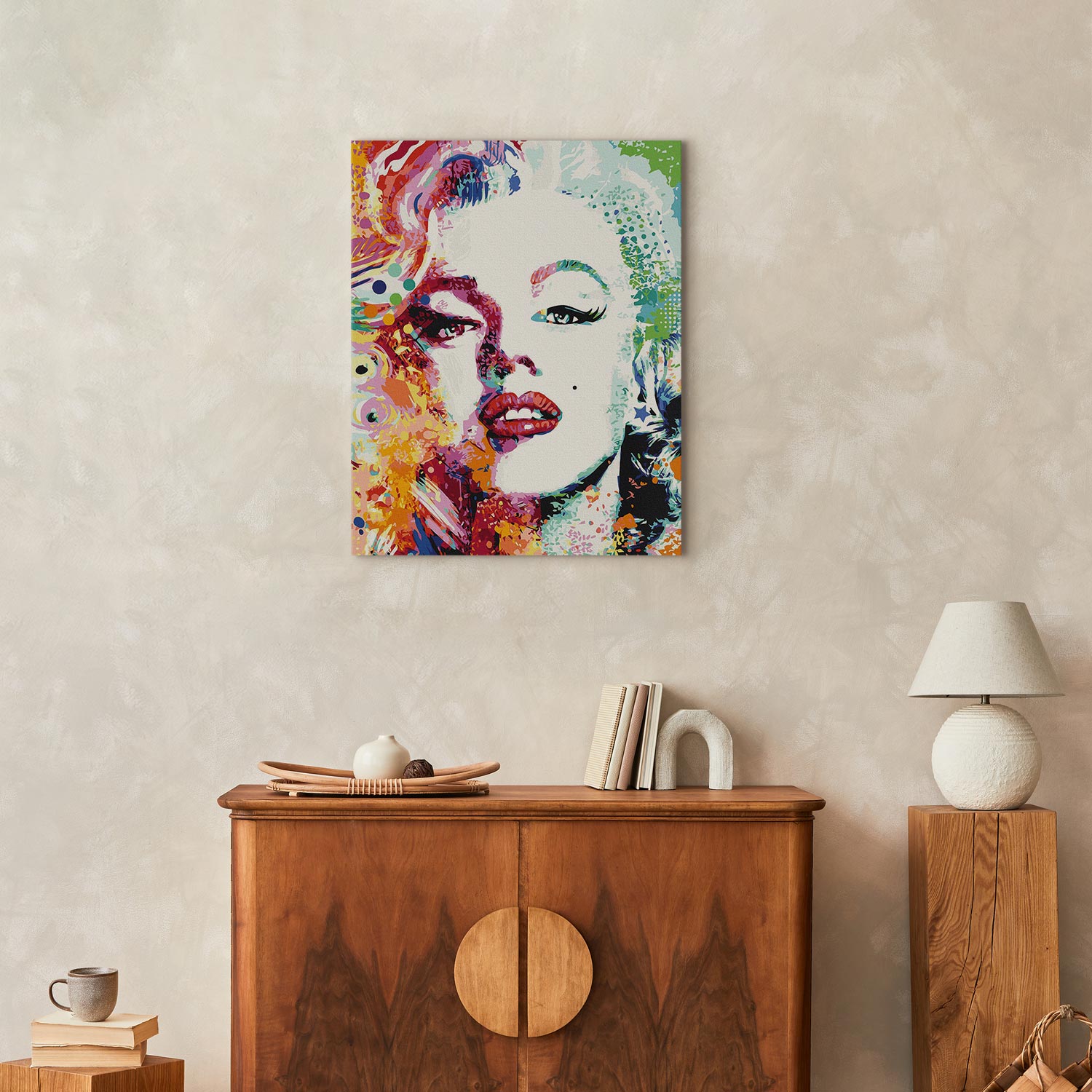 Marilyn Monroe Portrait Colourful Paint by Numbers