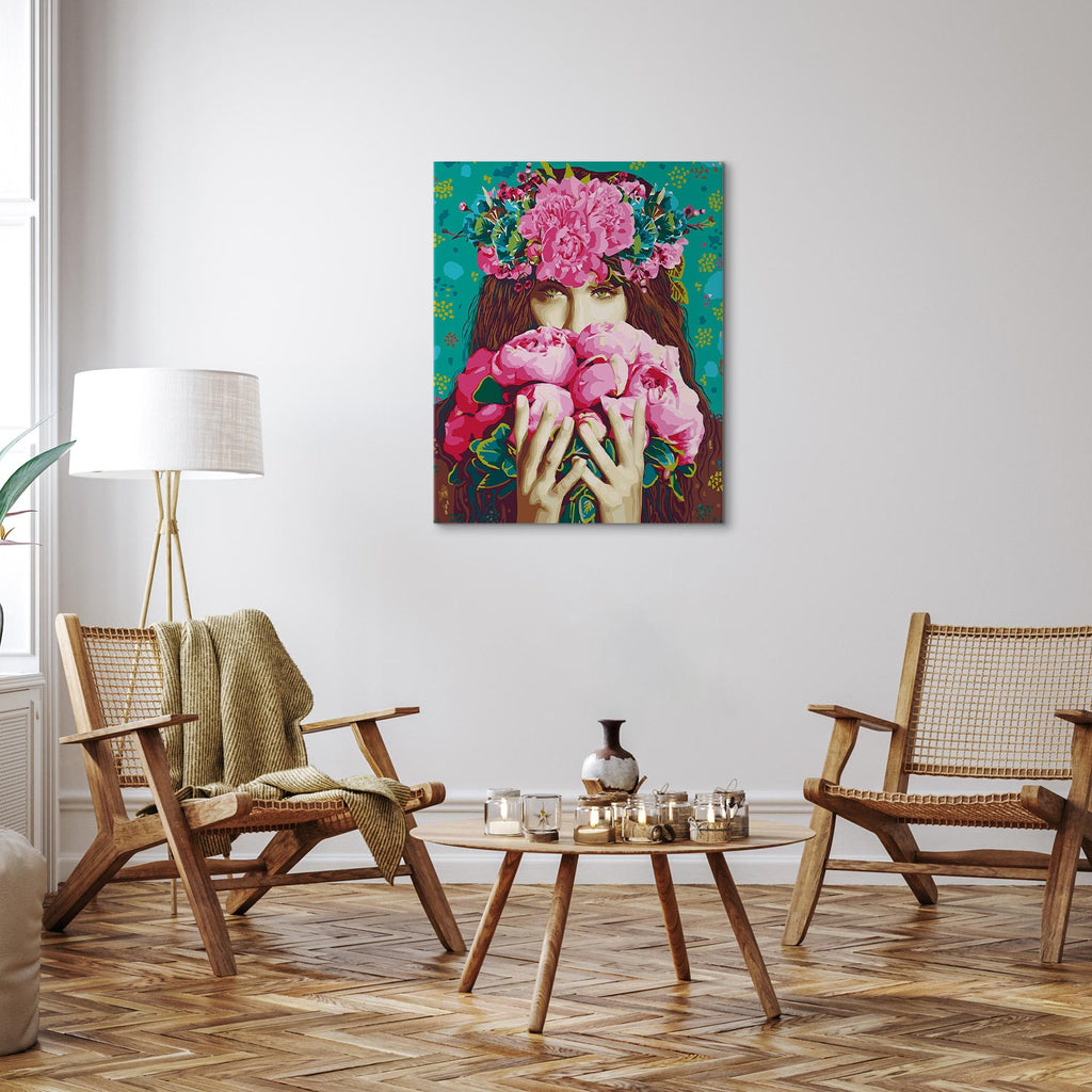 Green-Eyed Woman Portrait Paint by Numbers Kit