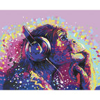 Magic Chimpanzee Colorful Music Paint by Numbers Kit