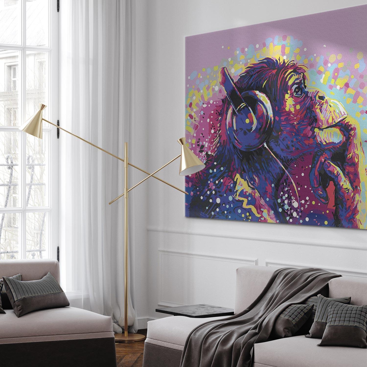 Magic Chimpanzee Colorful Music Paint by Numbers Kit