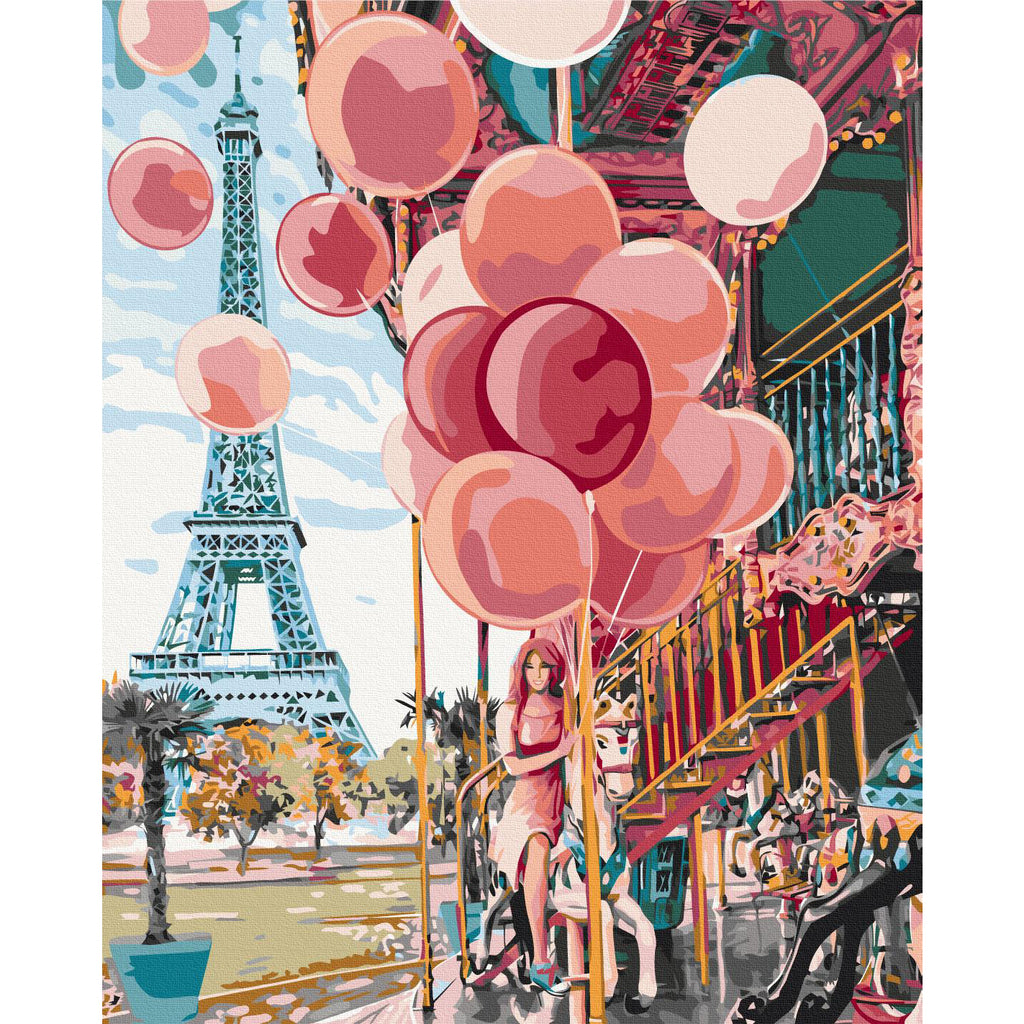 Paris Carousel Colorful Paint by Numbers Kit