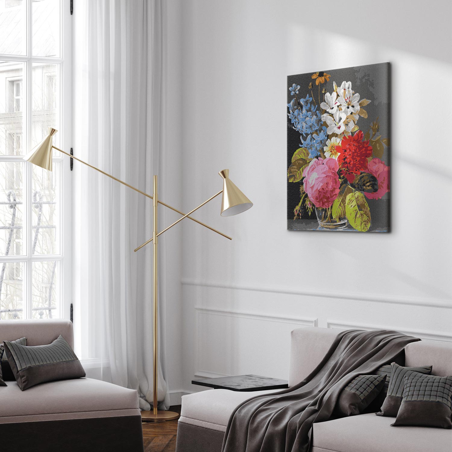 Bouquet in a Glass Floral Paint by Numbers Kit