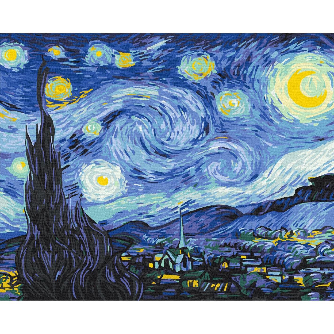 Starry Night Sky Classic Paint by Numbers
