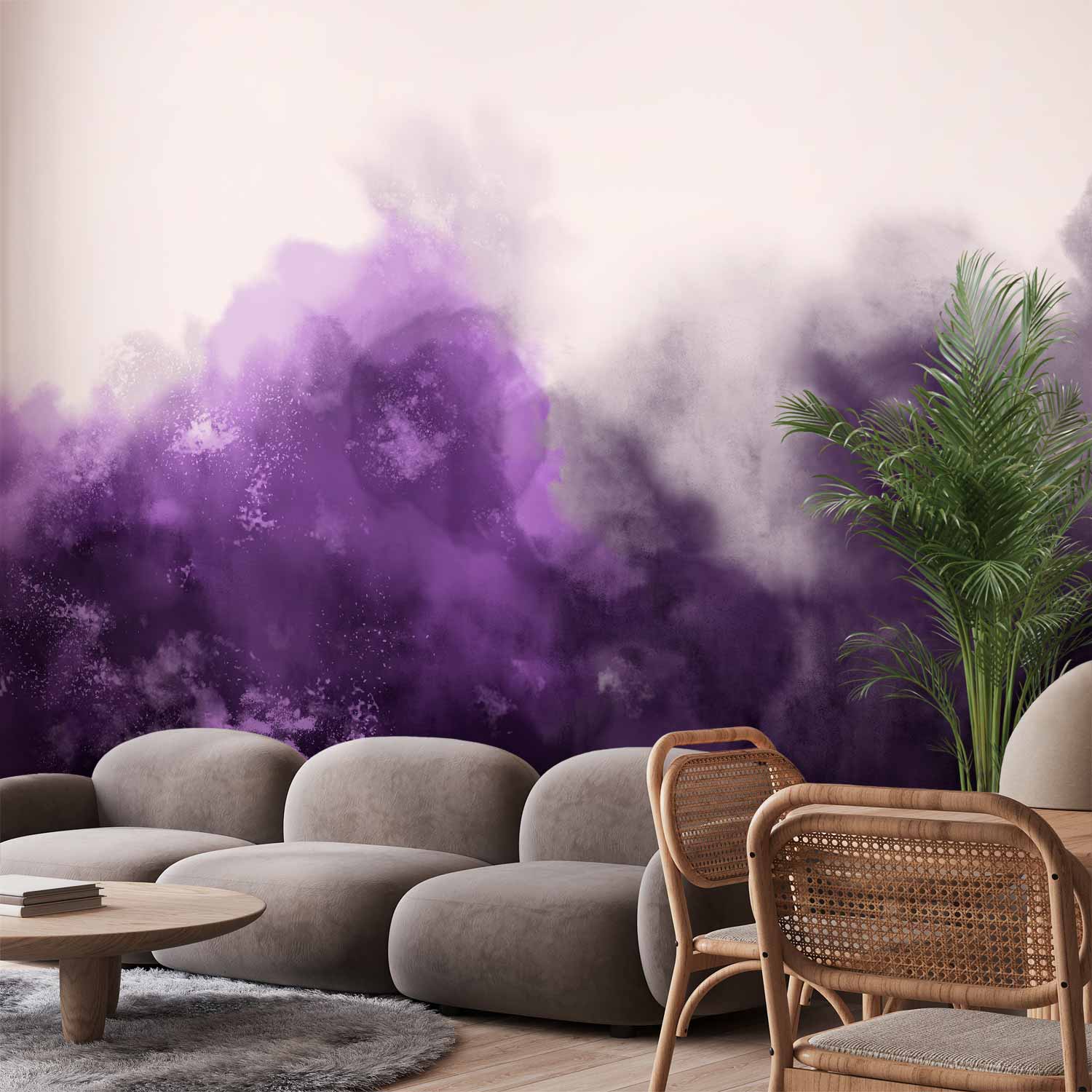 Wall Mural Watercolour Variation Violet